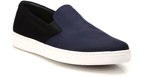 prada nylon slip on|prada suede slip on sneakers.